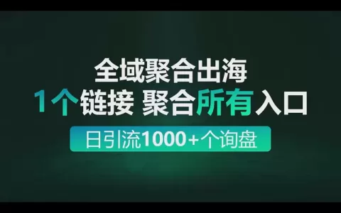 全域聚合出海，1个链接聚合所有联系方式入口，轻松实现每日引流1000+个询盘