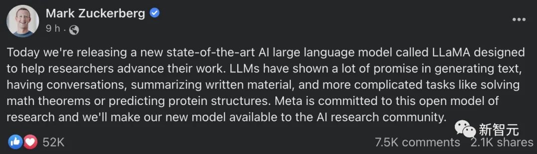 Meta版ChatGPT来了？小扎、LeCun官宣650亿参数SOTA大语言模型LLaMA