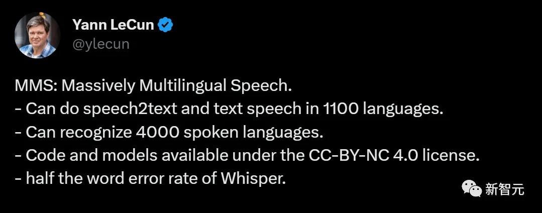 规模性能双杀OpenAI，Meta语音达LLaMA级里程碑！开源MMS模型可识别1100+语言