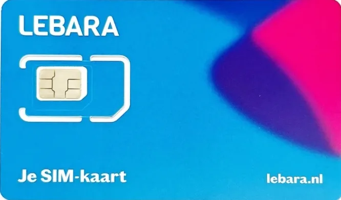 荷兰Lebara手机电话卡海外APP注册接码实体SIM卡出国跨国留学生国际旅游手机卡,可续费充值续期