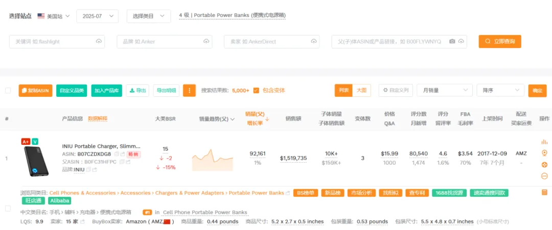 比安克卖得还多？它拿下亚马逊充电宝销量第一