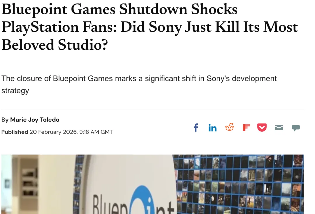 索尼关闭Bluepoint Games内幕曝光