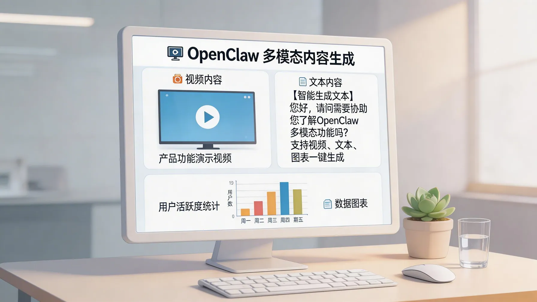 OpenClaw自动生成多模态内容示意图