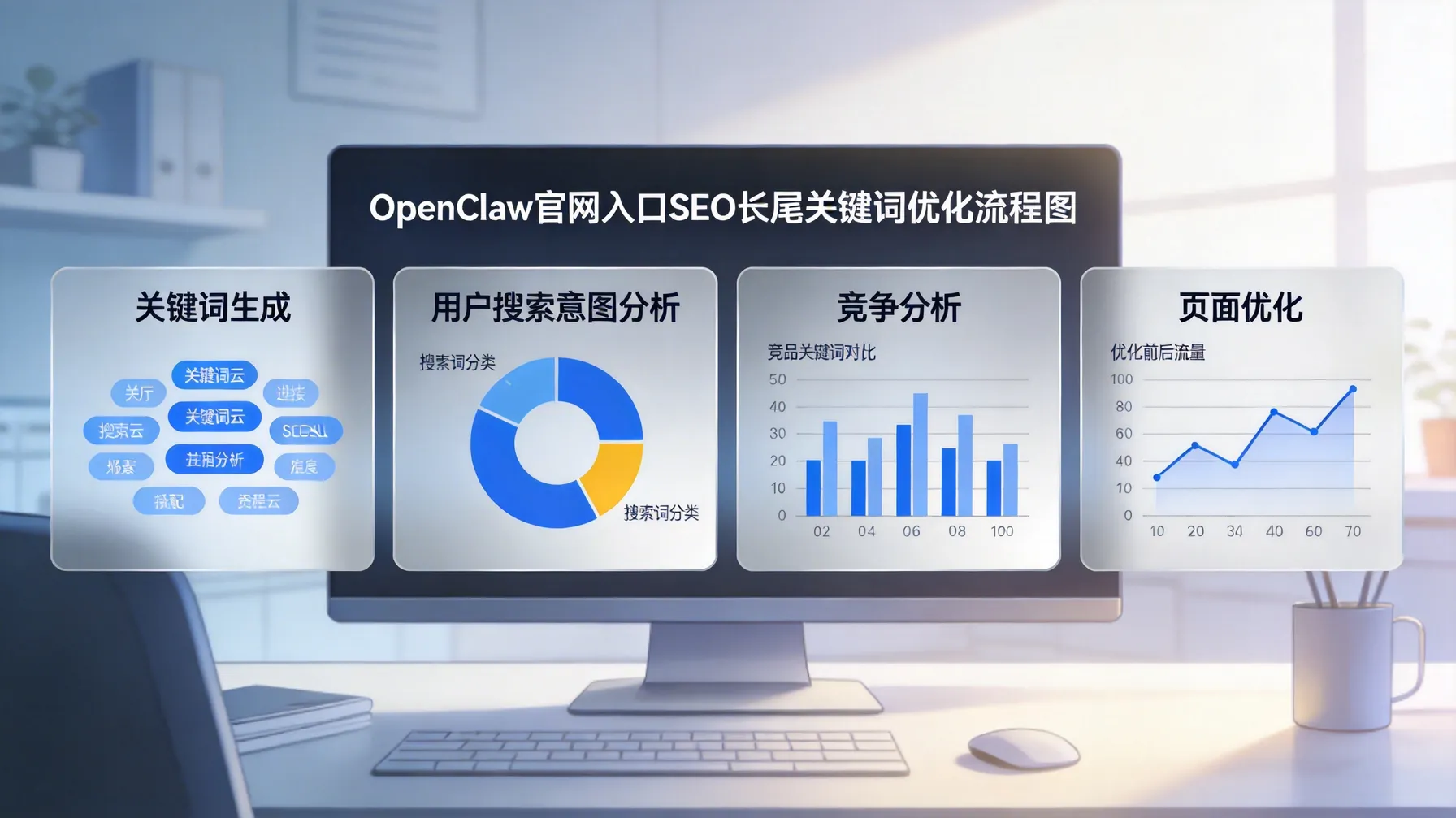 OpenClaw长尾关键词优化流程图